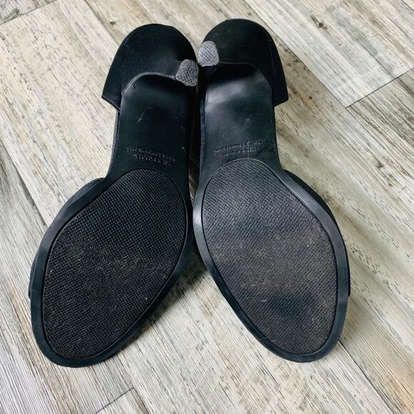 Rampage Jackie O. Black Satin Open Toe Heels - Picture 7 of 8